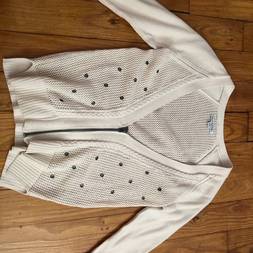 American Eagle Knit Sweater with Zipper